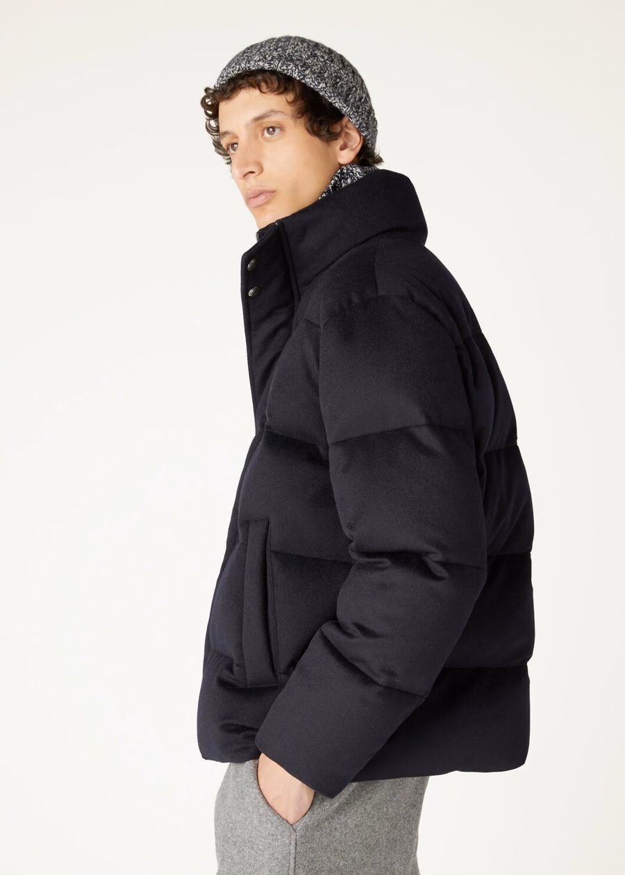 Giulio Pufferjack van kasjmier - Storm System® Marineblauw