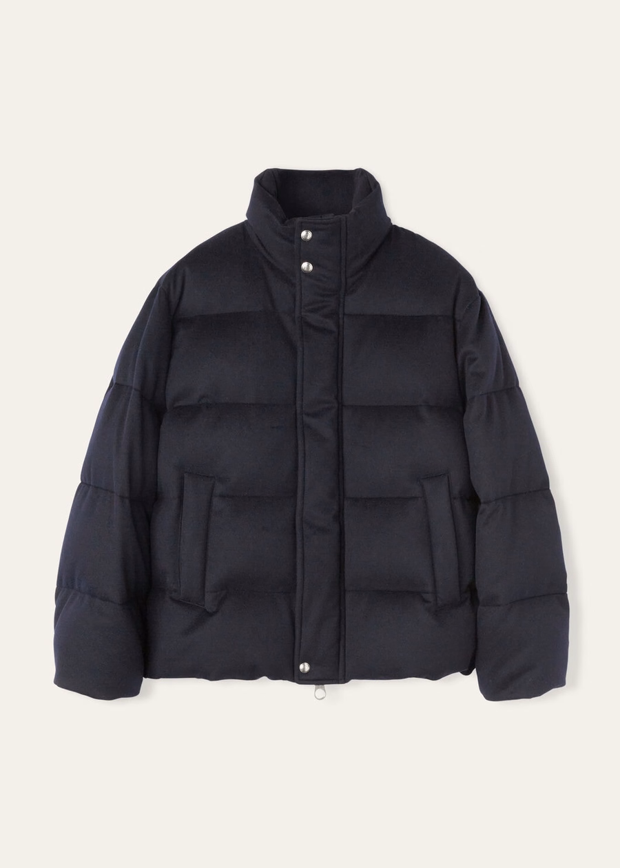 Giulio Pufferjack van kasjmier - Storm System® Marineblauw