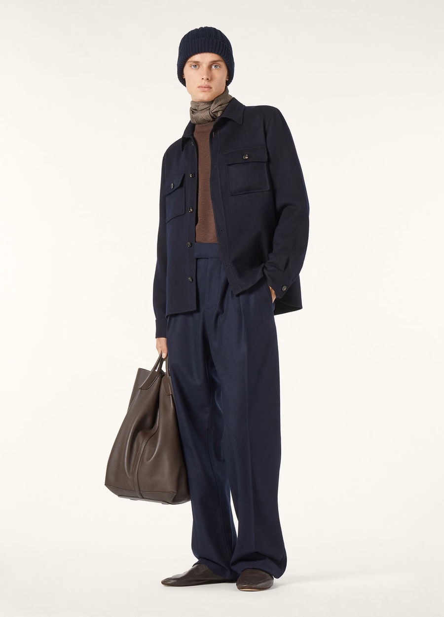 Jim Cashmere marineblauwe oversized blouse