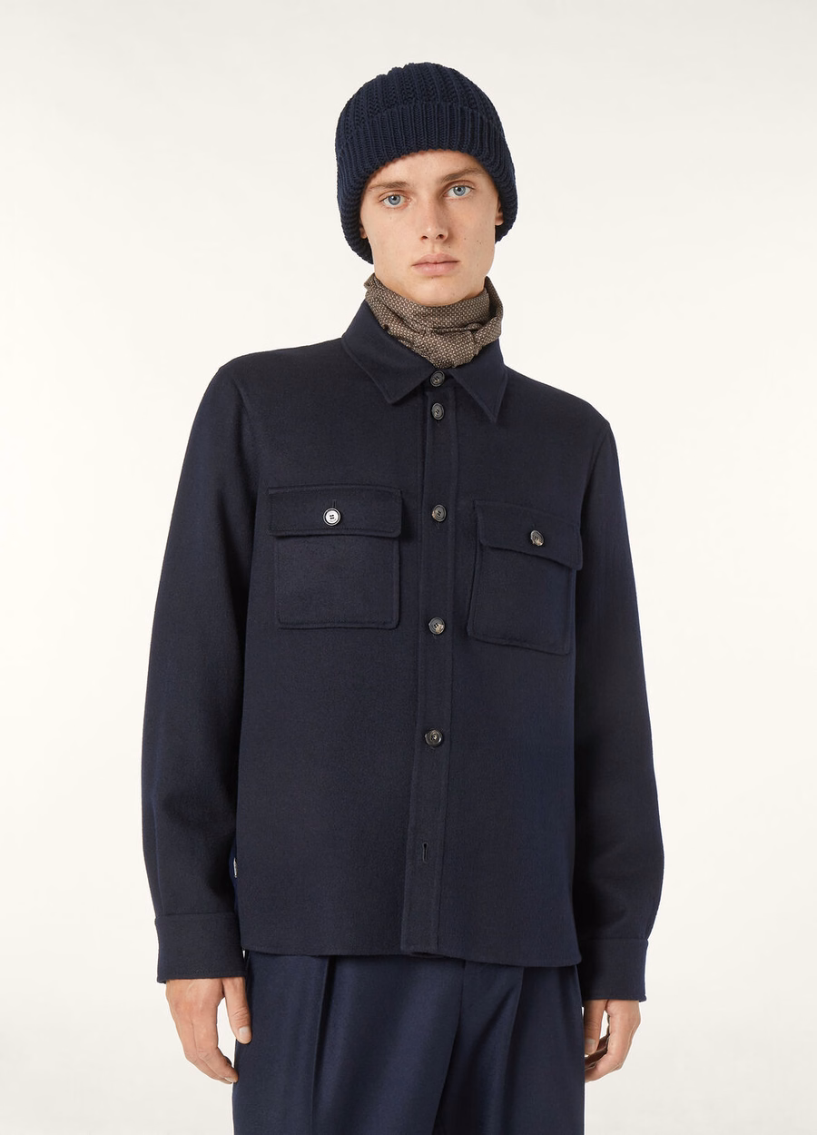 Jim Cashmere marineblauwe oversized blouse