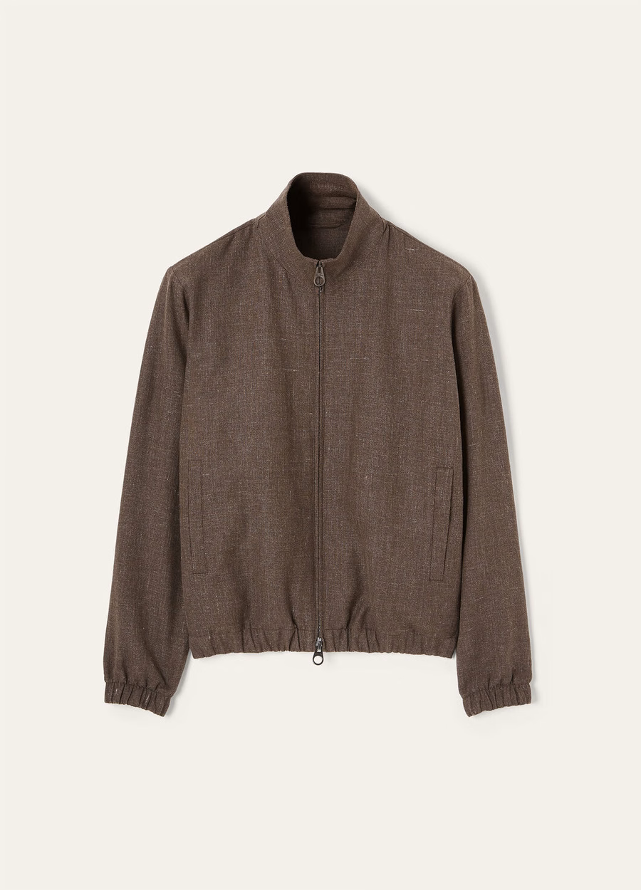 Loro Piana Bomberlinnen Scheerwol Stromboli Zand