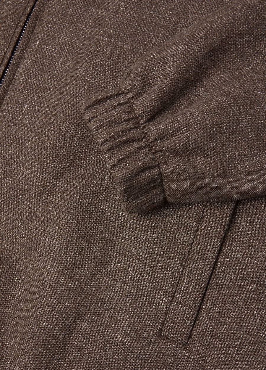 Loro Piana Bomberlinnen Scheerwol Stromboli Zand