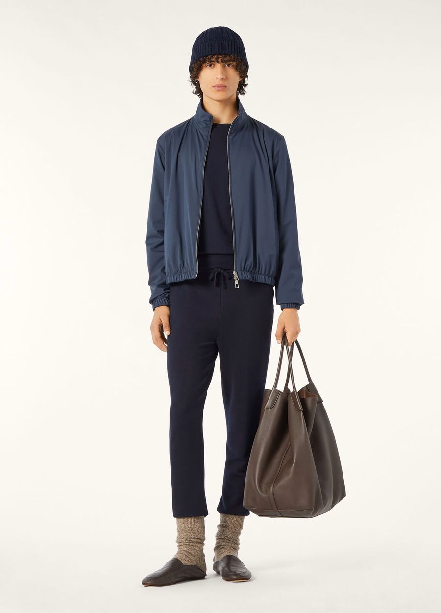 Loro Piana Microfiber Bomberjack - Storm System® Marineblauw