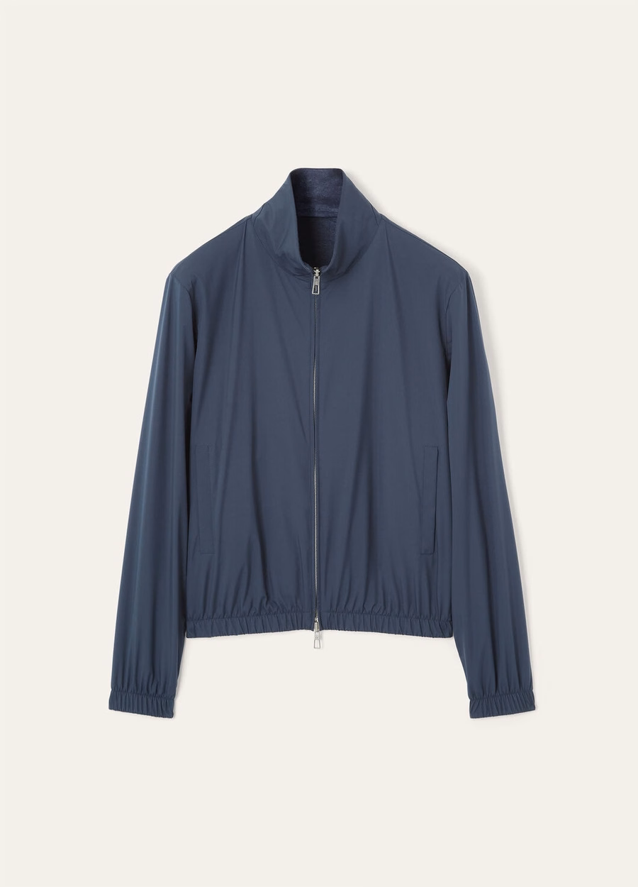 Loro Piana Microfiber Bomberjack - Storm System® Marineblauw