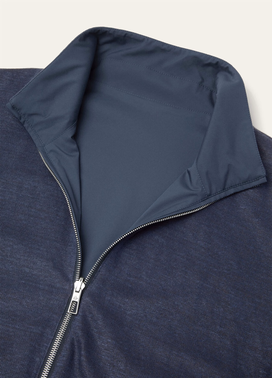 Loro Piana Microfiber Bomberjack - Storm System® Marineblauw