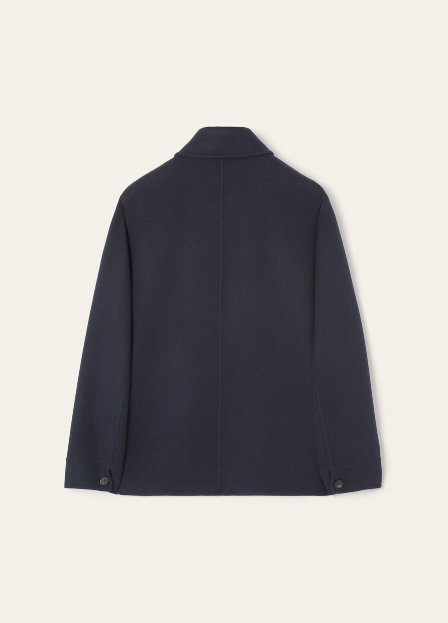 Marineblauwe kasjmier peacoat