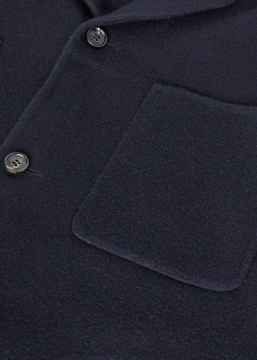 jillian marineblauwe kasjmier overshirt