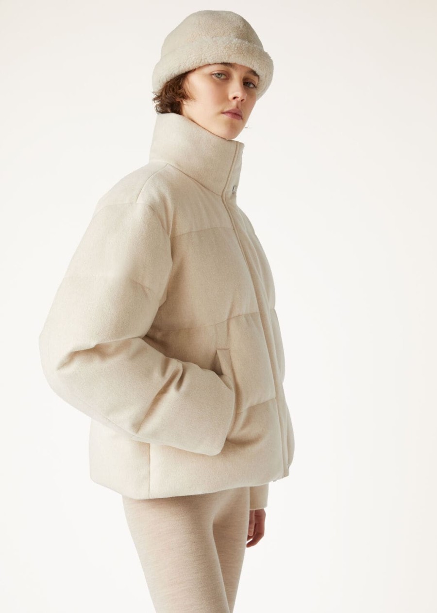 jools cashmere natural melange donsjas