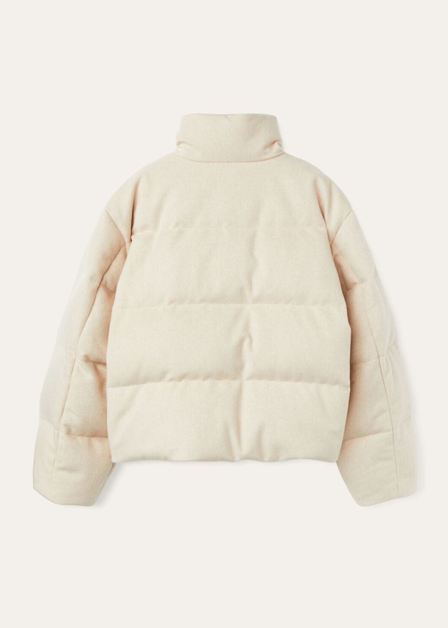 jools cashmere natural melange donsjas