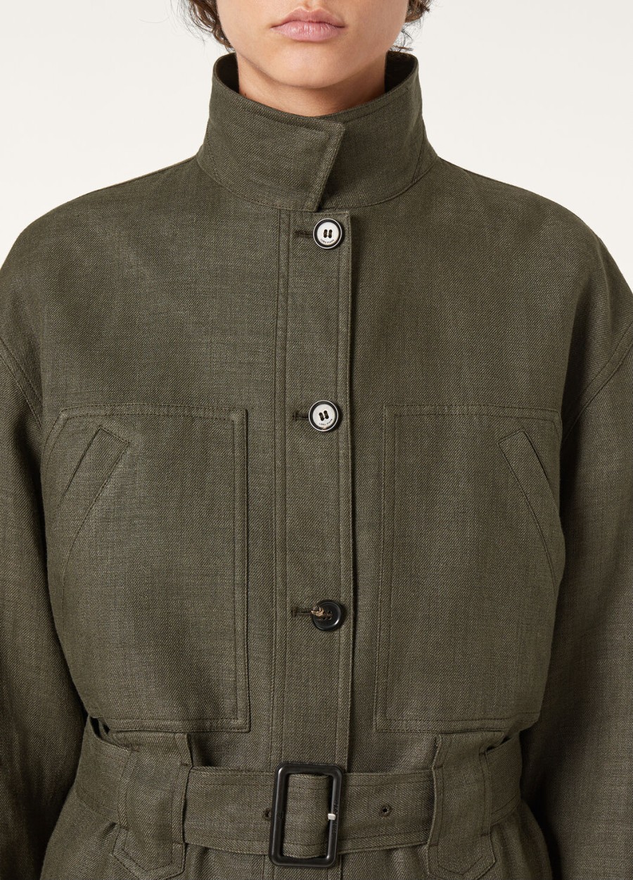 jaylon field jacket gemaakt van zuivere scheerwol in de kleur black pine.