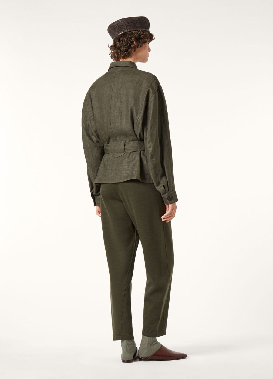 jaylon field jacket gemaakt van zuivere scheerwol in de kleur black pine.