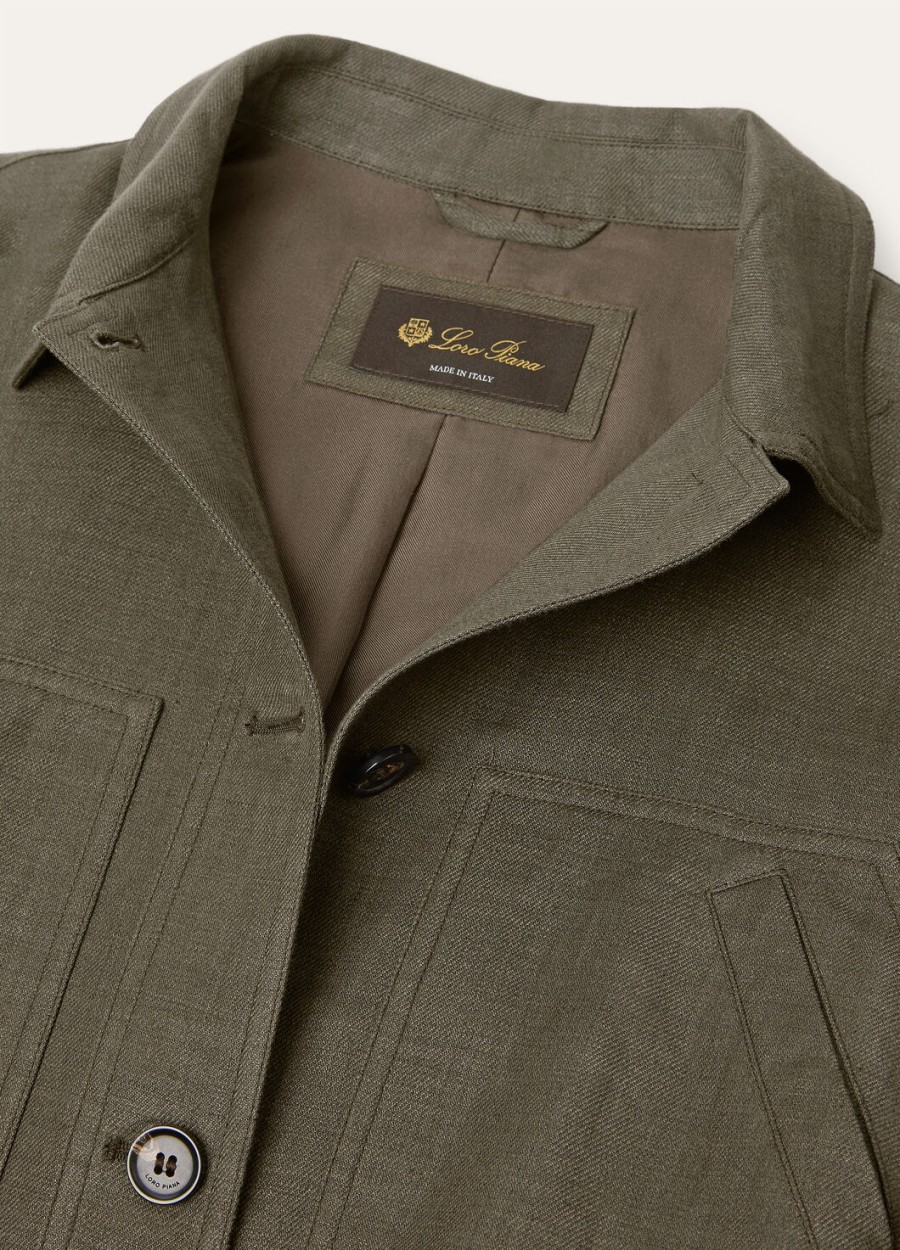 jaylon field jacket gemaakt van zuivere scheerwol in de kleur black pine.