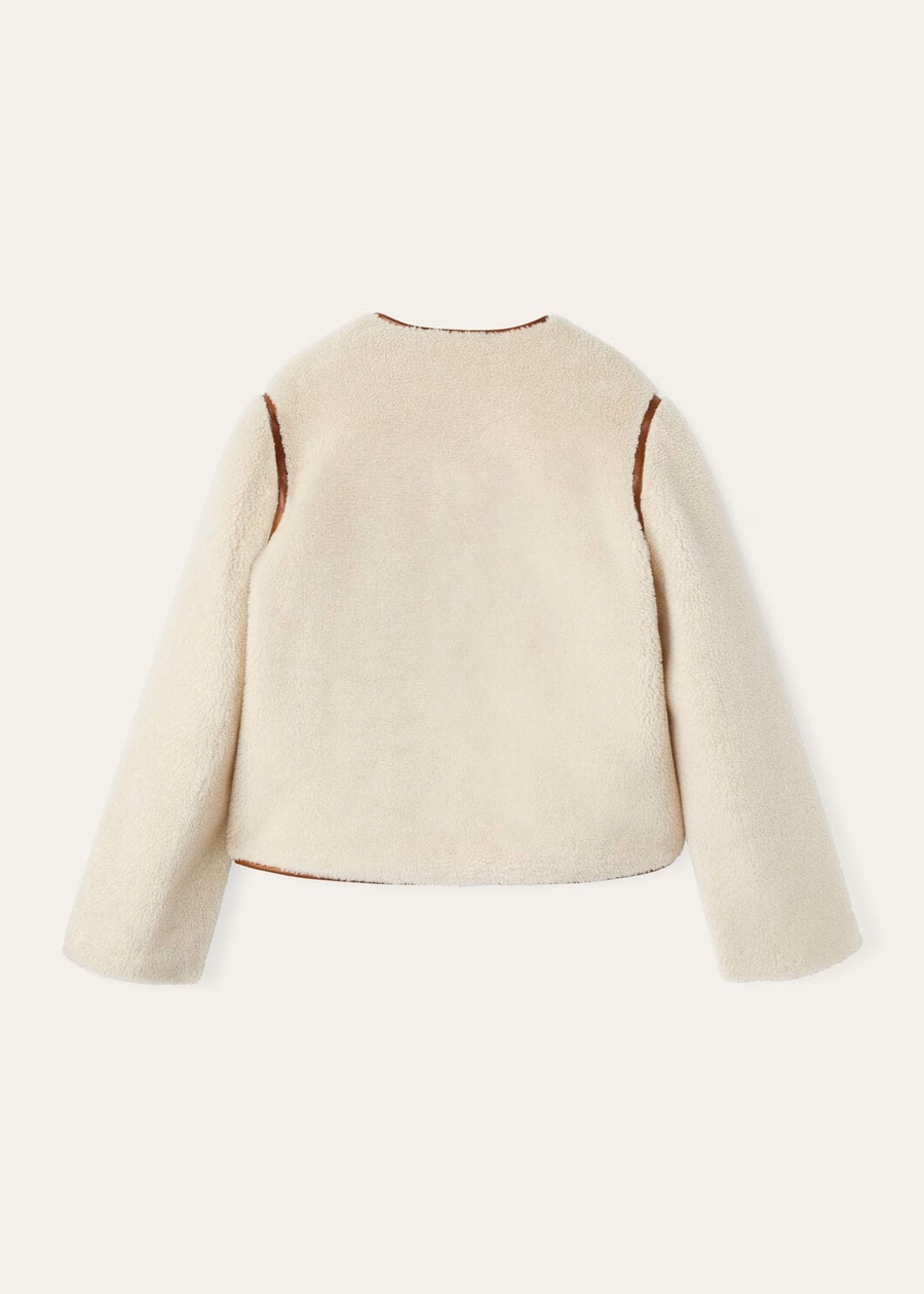 Jerry Blouson Zijde Kasjmier Oude Papyrus