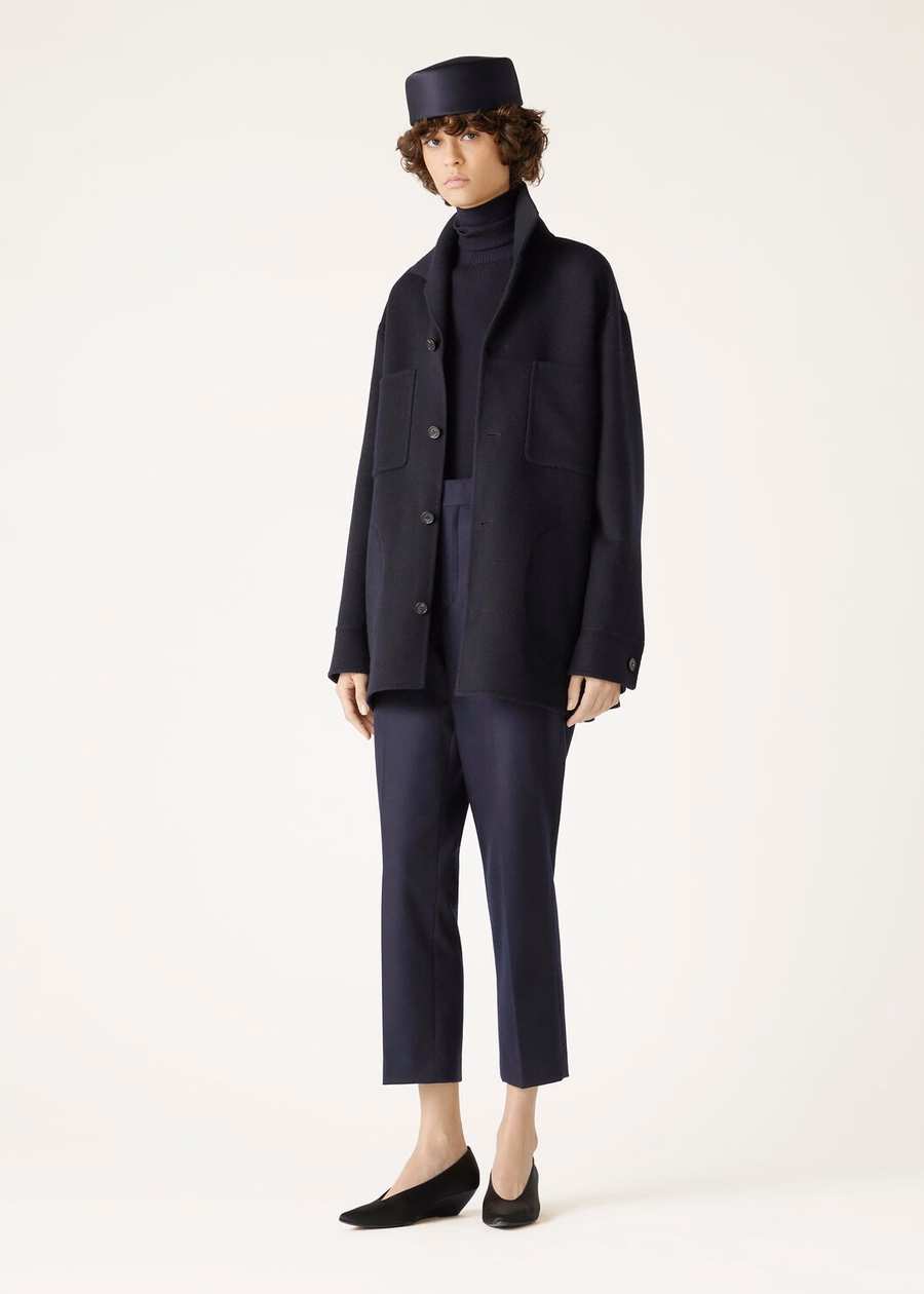 Jillian marineblauwe kasjmier overshirt