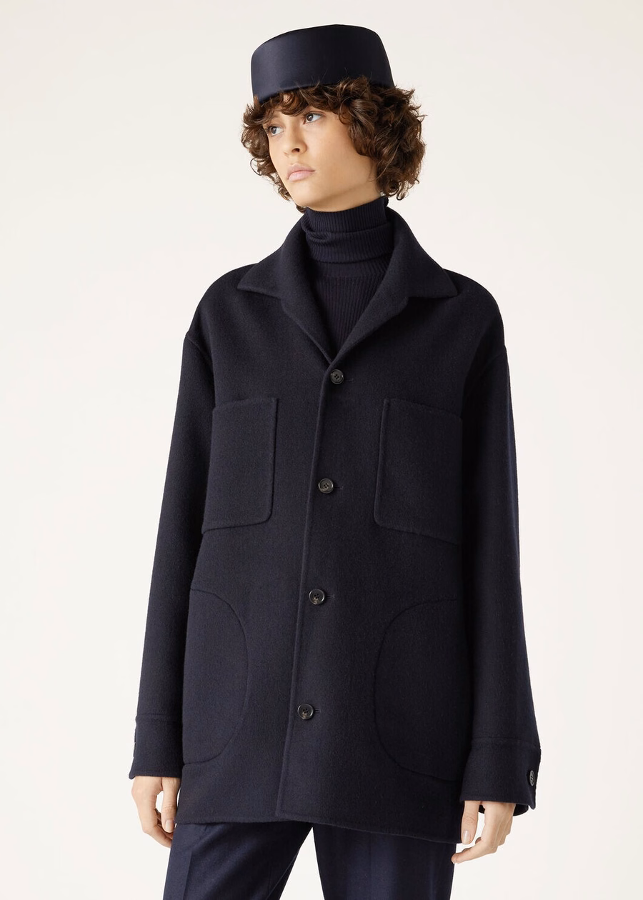 Jillian marineblauwe kasjmier overshirt