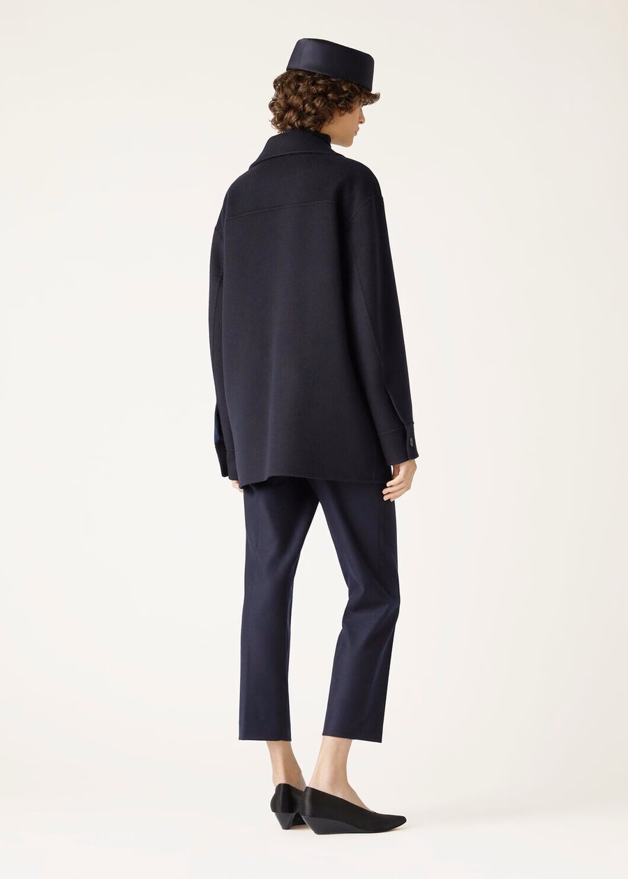 Jillian marineblauwe kasjmier overshirt