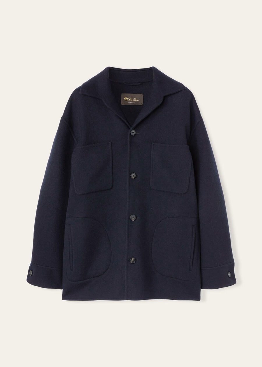 Jillian marineblauwe kasjmier overshirt