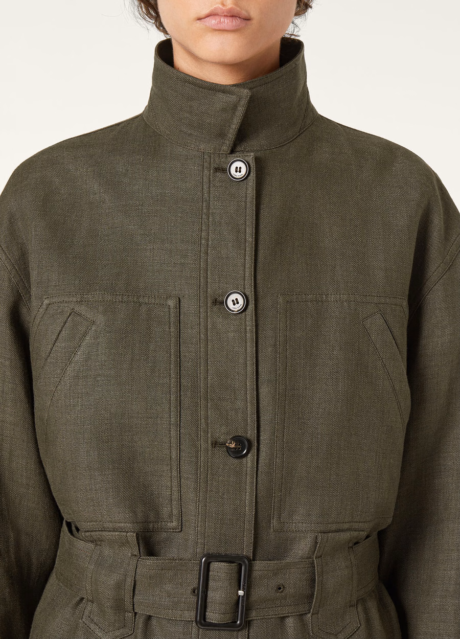 Jaylon Field Jacket, gemaakt van zuivere scheerwol, in de kleur Black Pine.