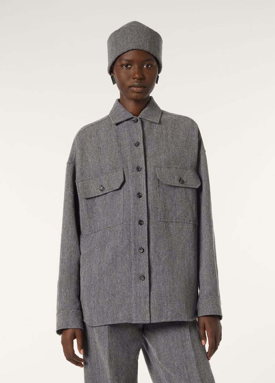 Darby overshirt van zuivere kasjmierwol in marineblauw