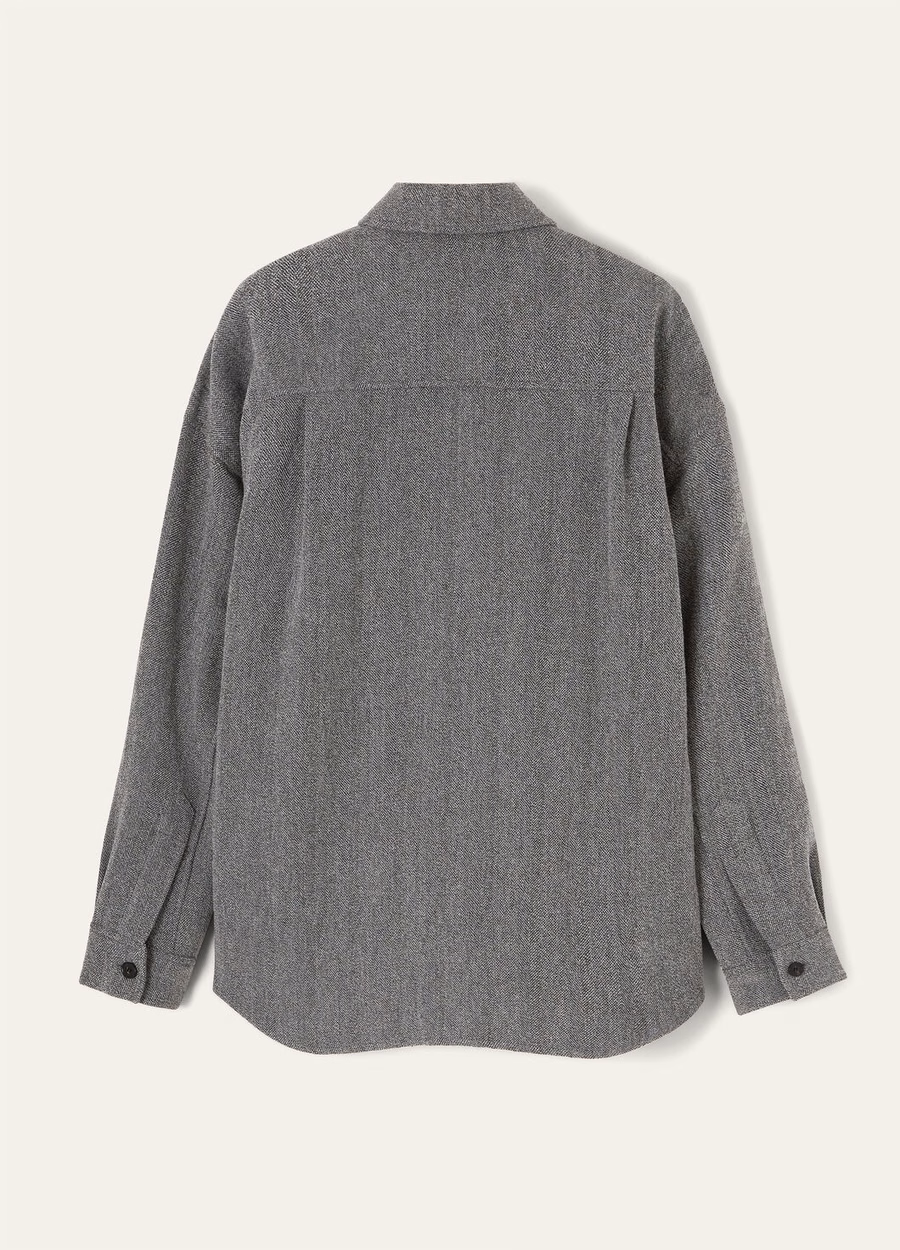 Darby overshirt van zuivere kasjmierwol in marineblauw
