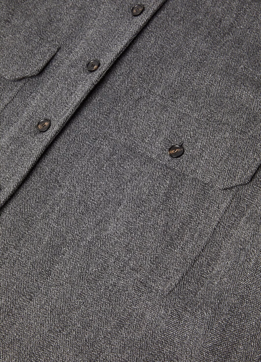 Darby overshirt van zuivere kasjmierwol in marineblauw