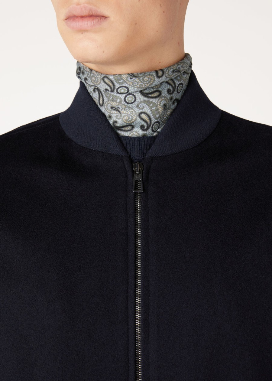 lp ivy cashmere bomberjack - storm system marineblauw