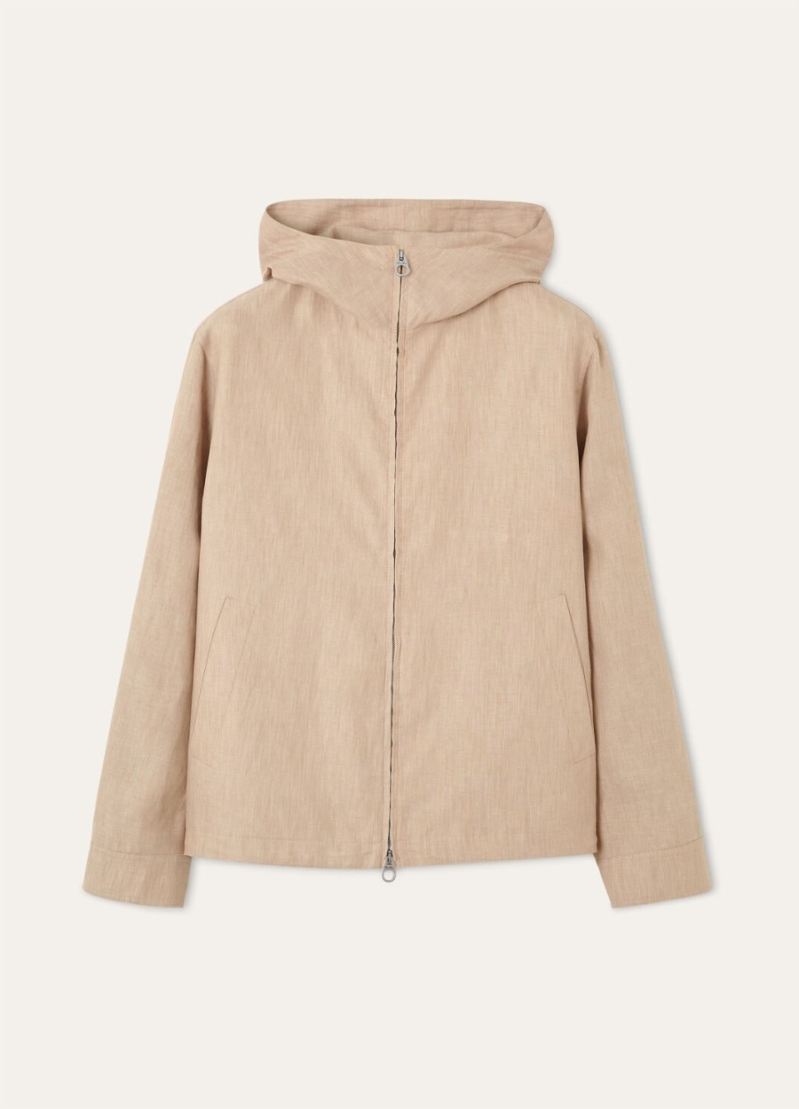 dennis blouson linnenkorrel beige
