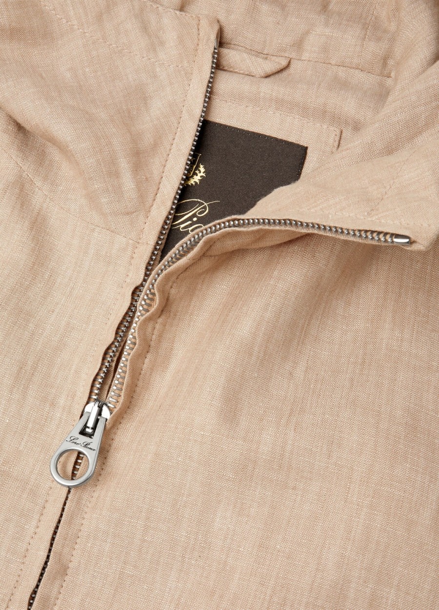 dennis blouson linnenkorrel beige