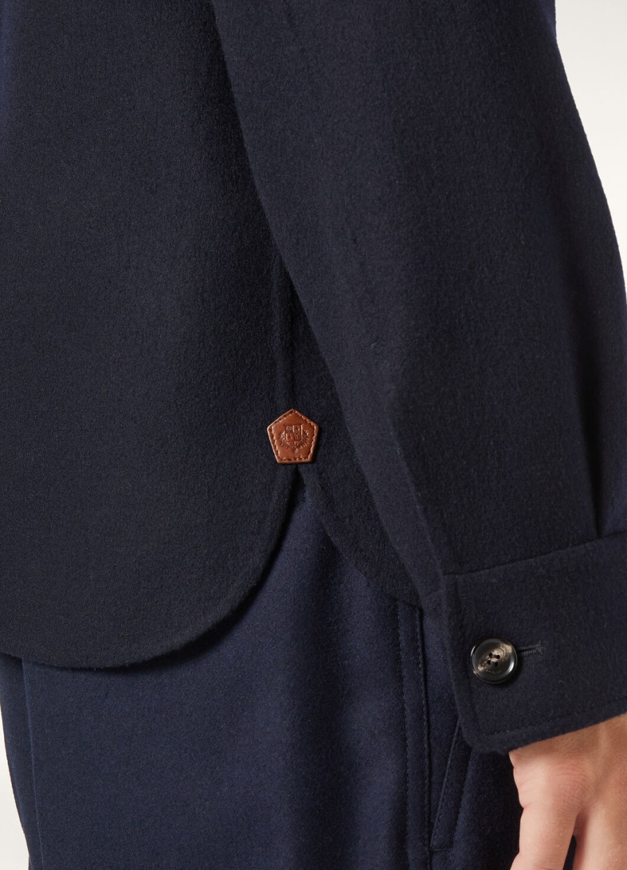 jim cashmere marineblauwe oversized blouse