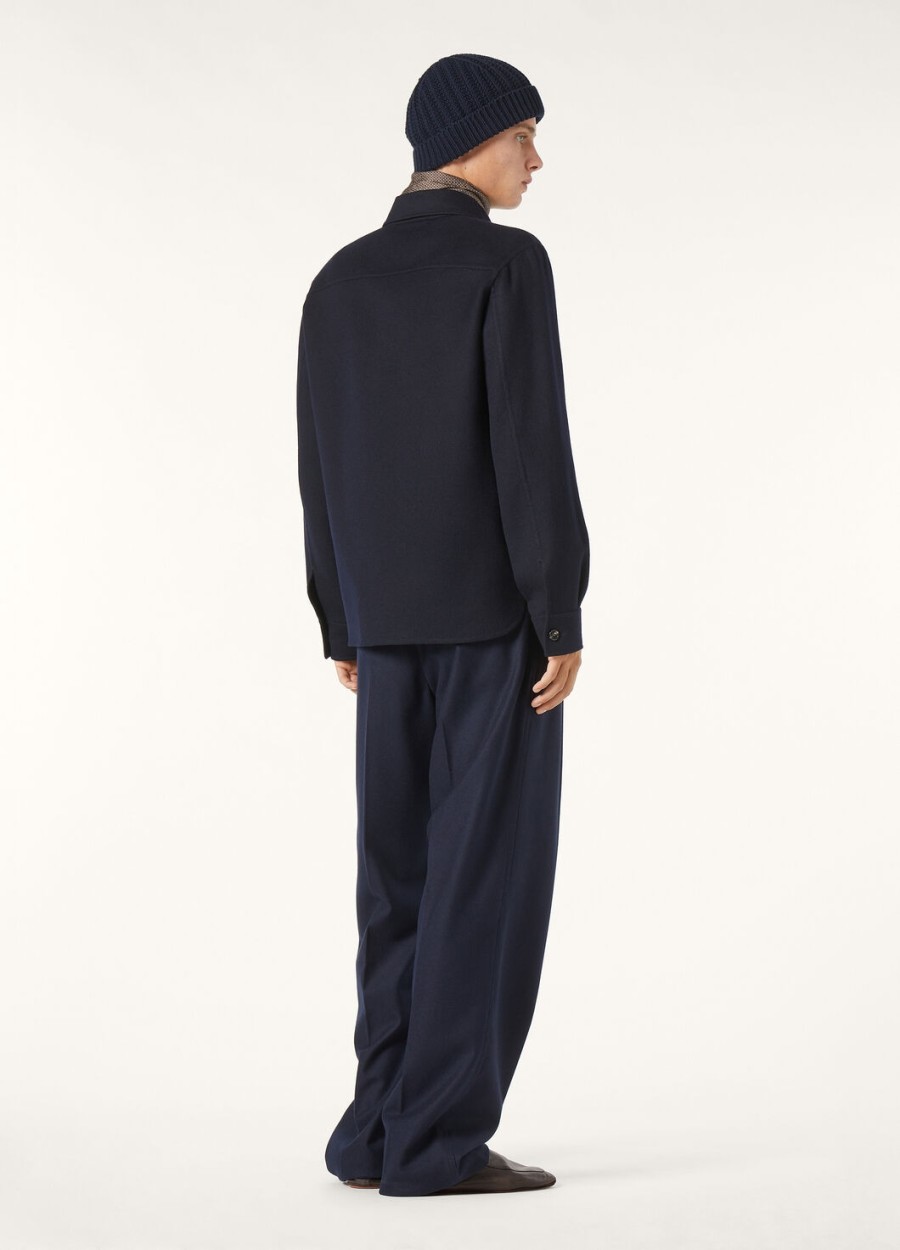jim cashmere marineblauwe oversized blouse