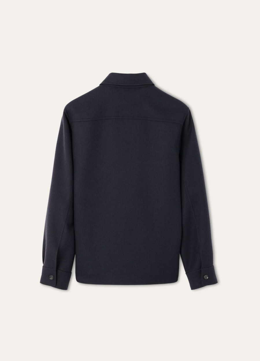 jim cashmere marineblauwe oversized blouse