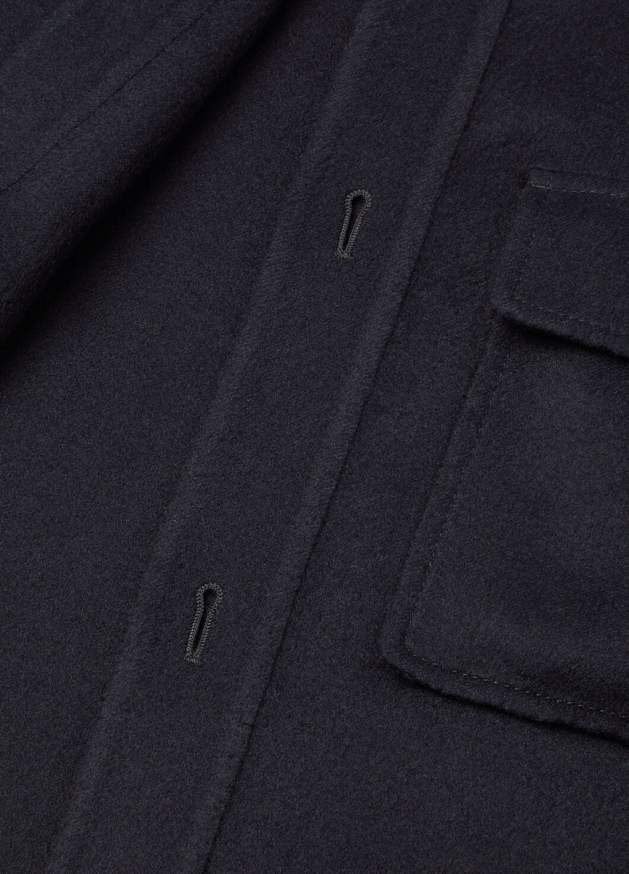 jim cashmere marineblauwe oversized blouse