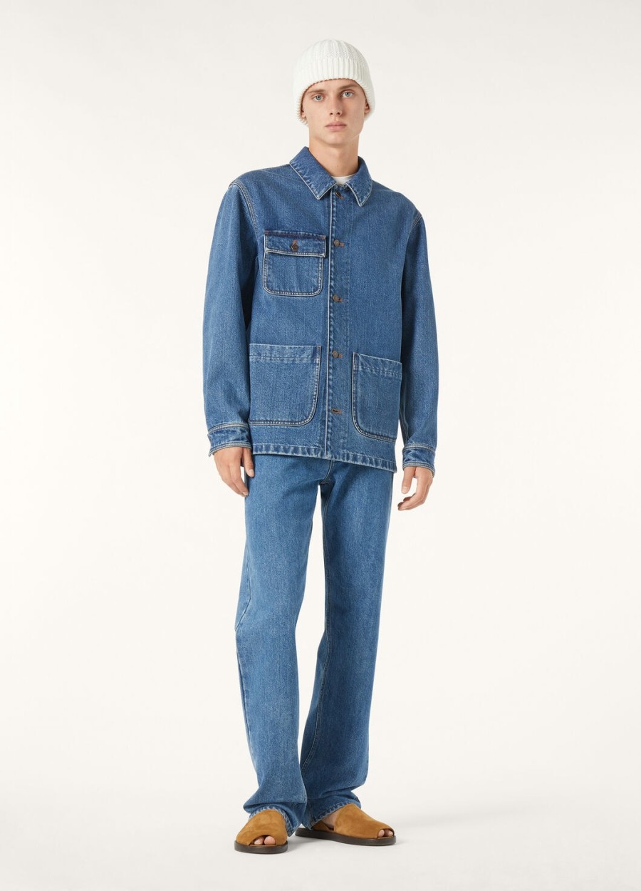 frem blue stone washed katoenen kasjmierjas