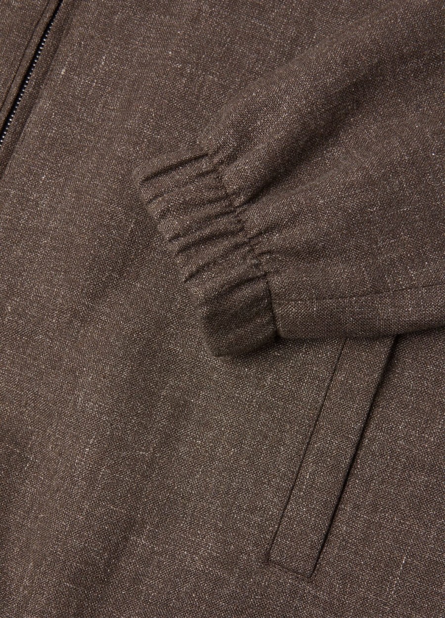 loro piana bomberlinnen scheerwol stromboli zand
