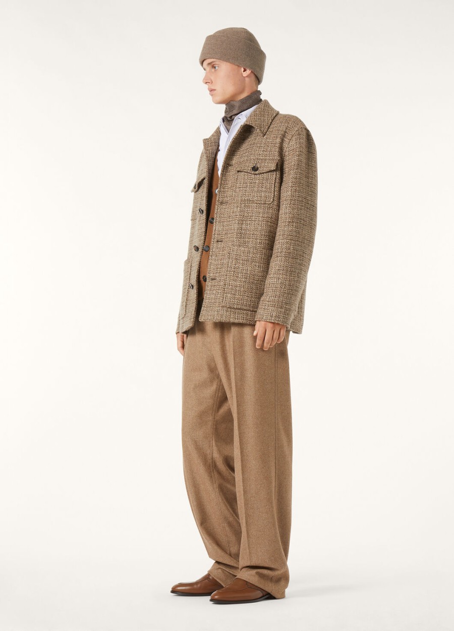 devis caban coat kasjmier - rain system bruine tweed