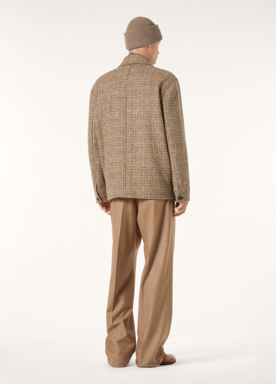 devis caban coat kasjmier - rain system bruine tweed