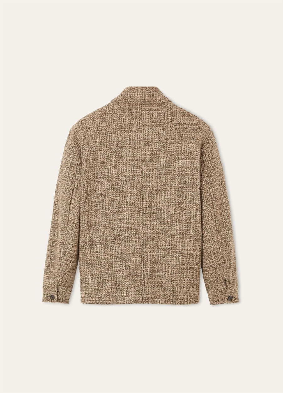 devis caban coat kasjmier - rain system bruine tweed