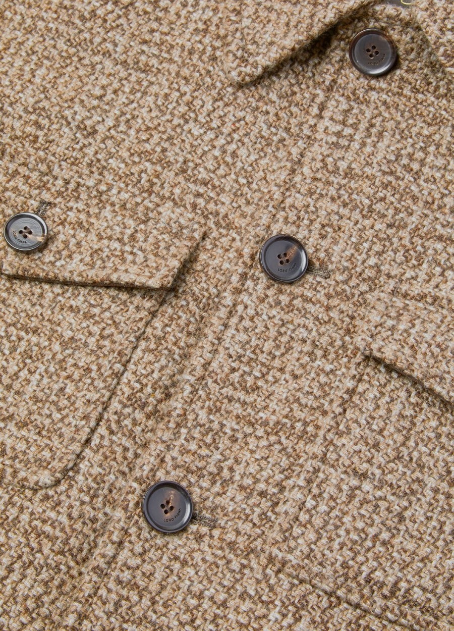 devis caban coat kasjmier - rain system bruine tweed