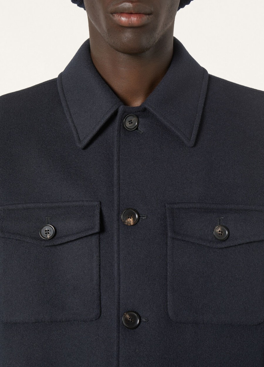 marineblauwe kasjmier peacoat