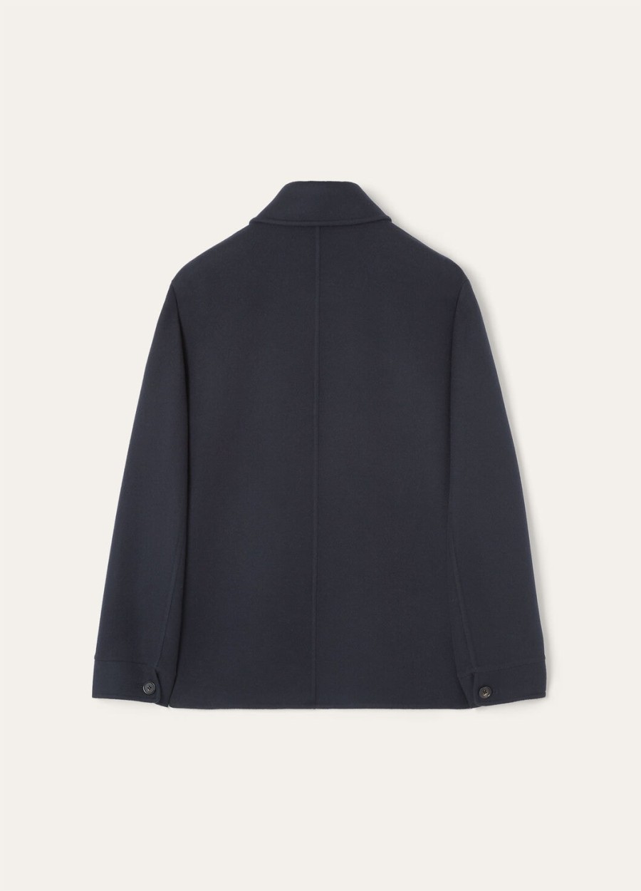 marineblauwe kasjmier peacoat