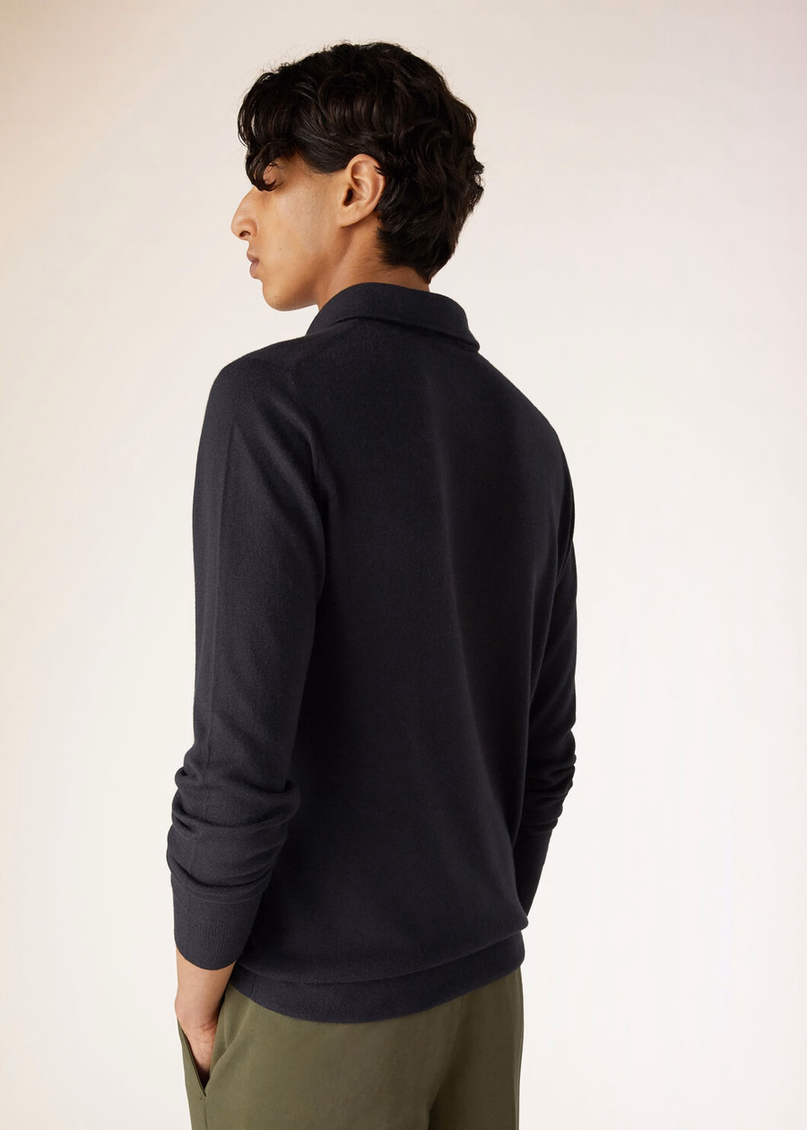 Baby kasjmier polo zwart