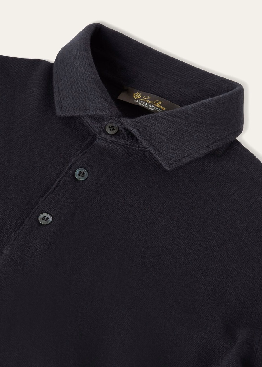 Baby kasjmier polo zwart