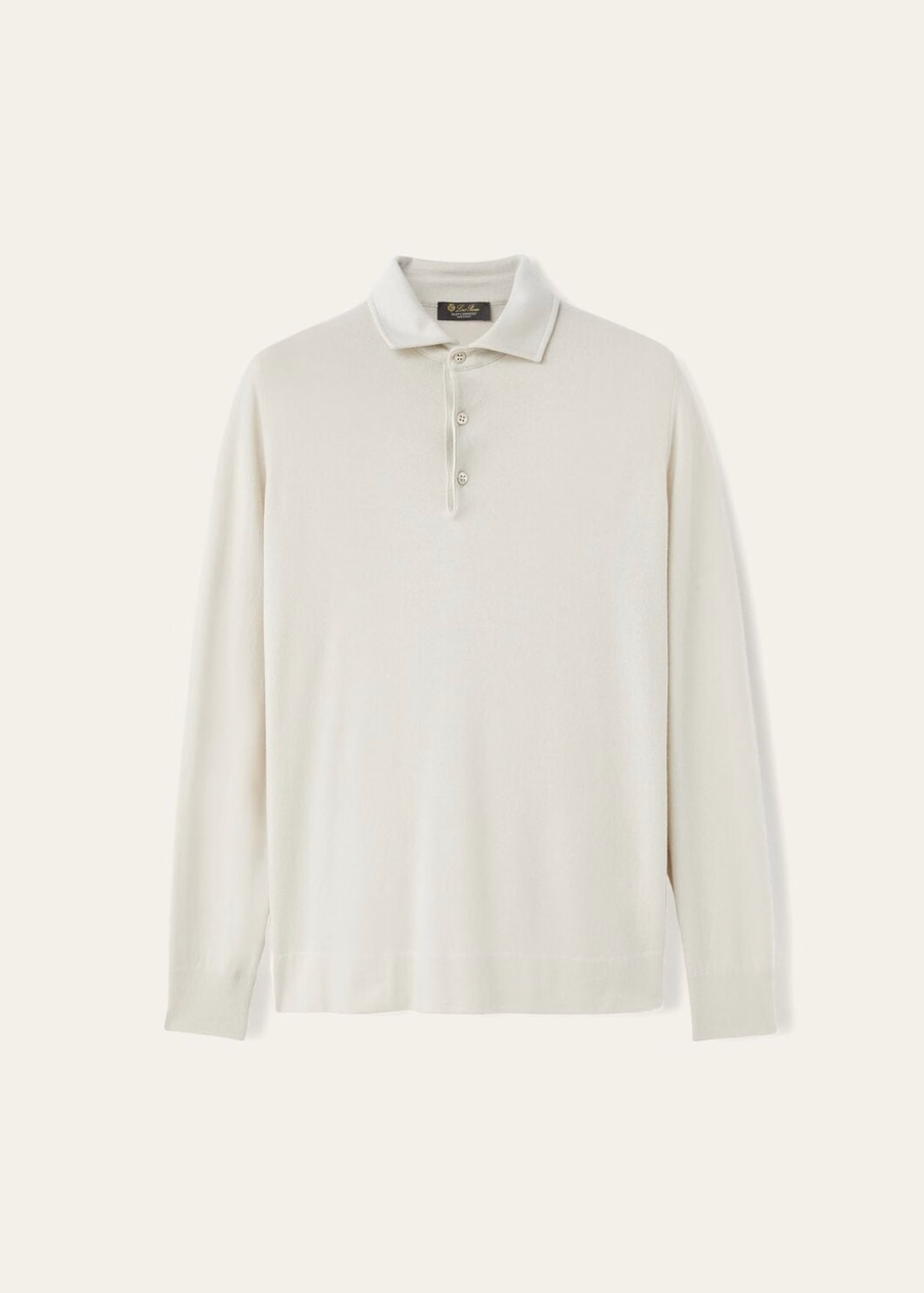 Baby kasjmier polo ijsgrijs
