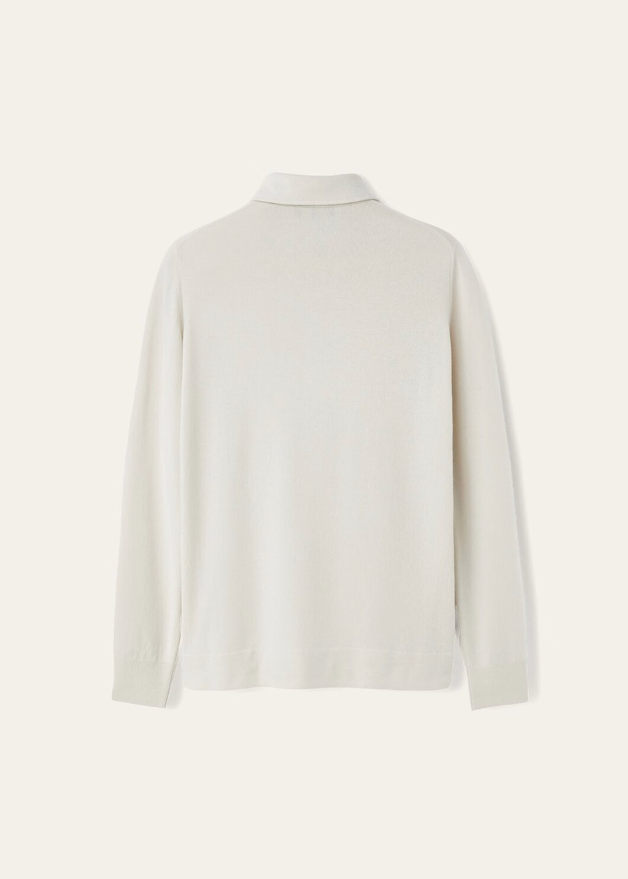Baby kasjmier polo ijsgrijs