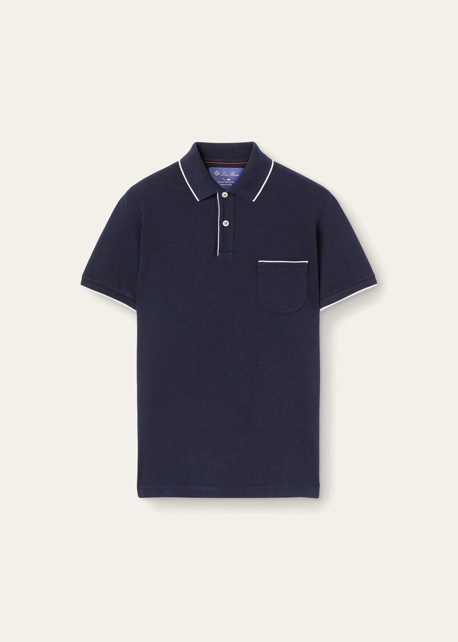 Regatta katoenen polo in marineblauw