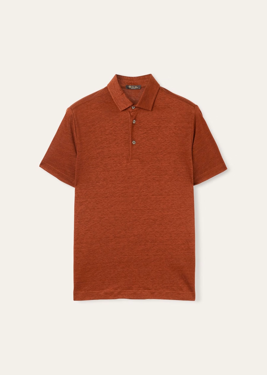 Poloshirt in donkere kurkuma