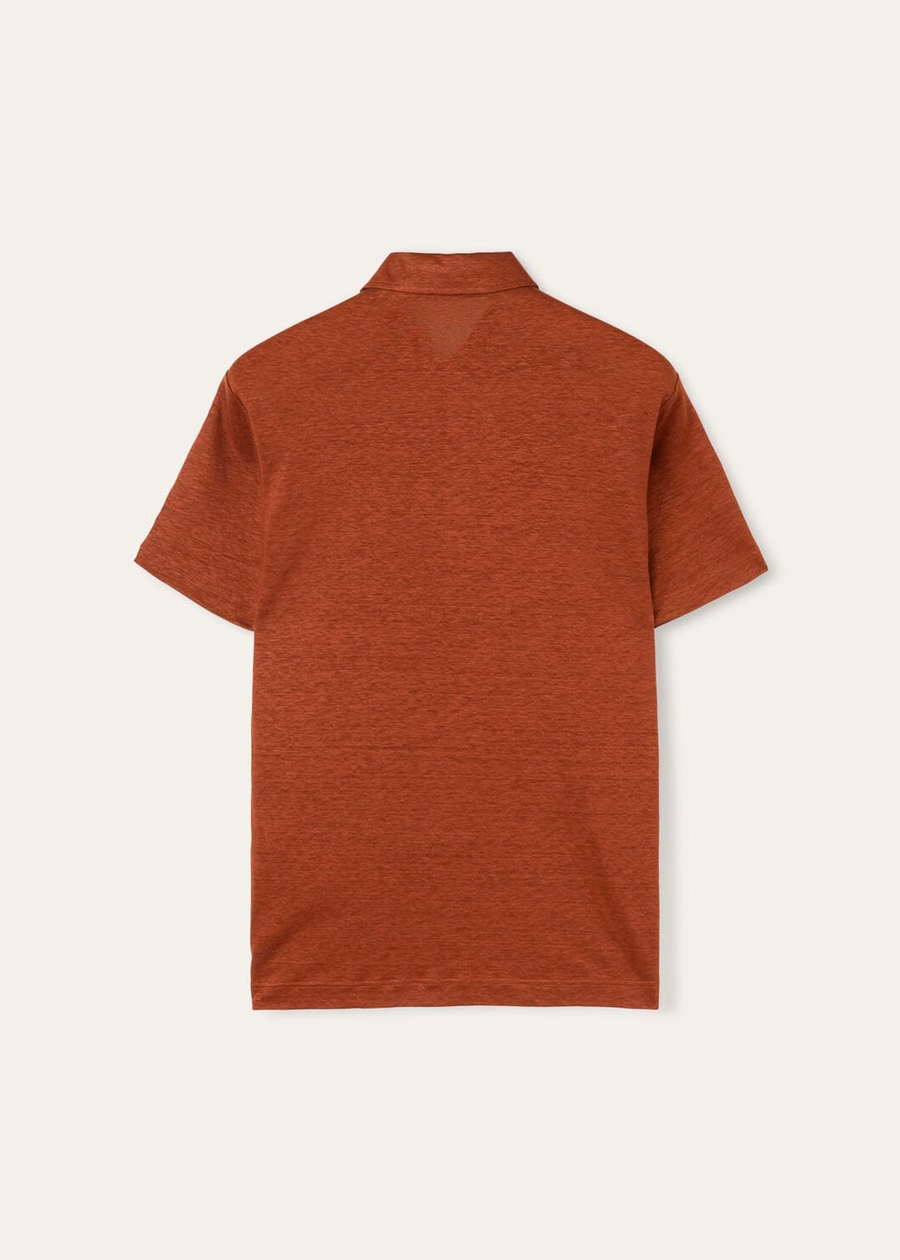 Poloshirt in donkere kurkuma