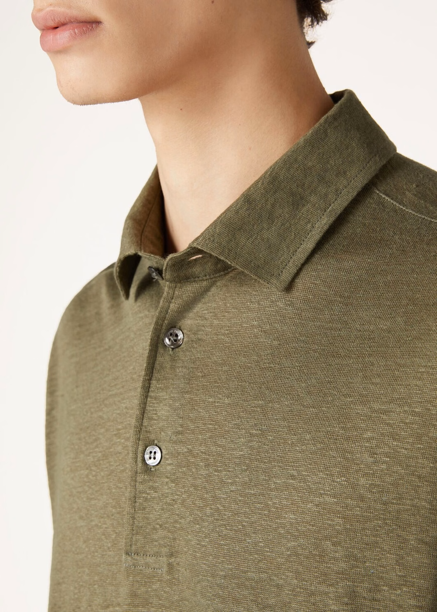Moerasgroene poloshirt