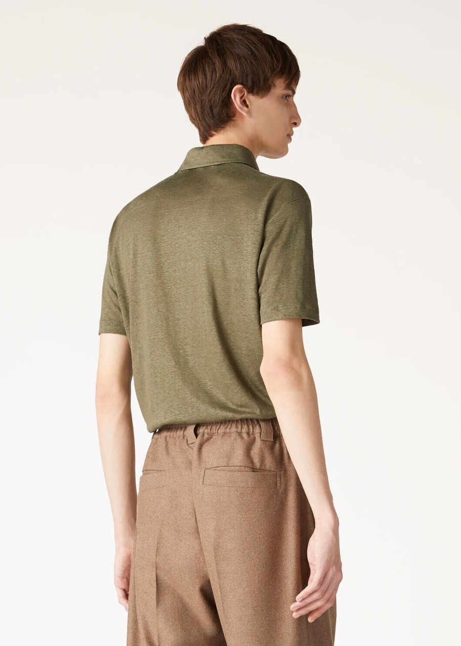 Moerasgroene poloshirt