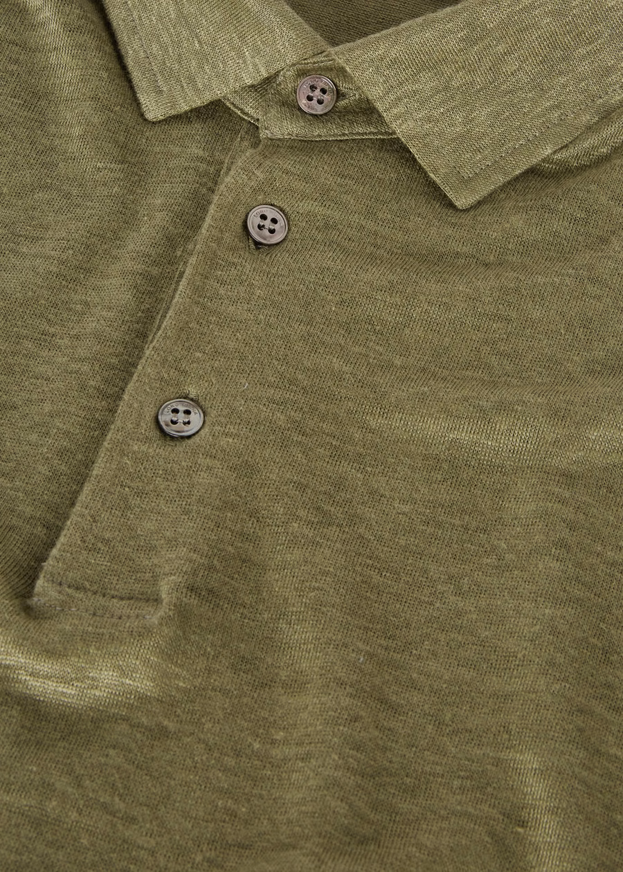 Moerasgroene poloshirt